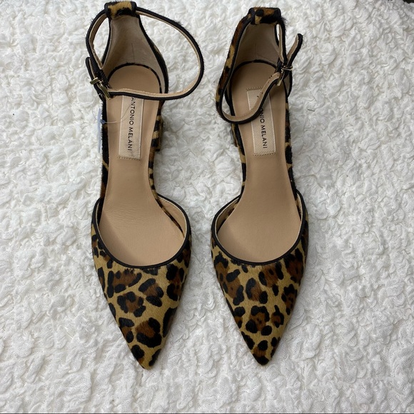Antonio Melani Leopard Print Heels Size 6.5M - Picture 2 of 6